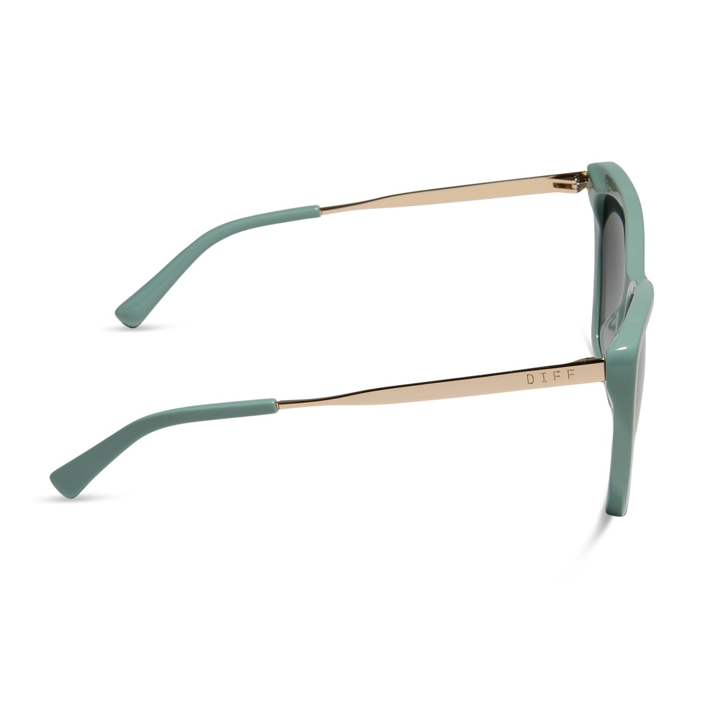 BECKY II - STEEL TEAL + GREY GRADIENT SUNGLASSES