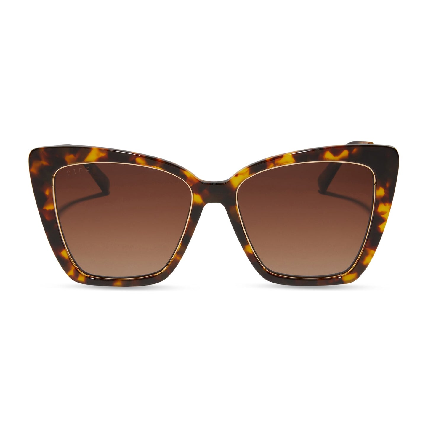 BECKY IV - AMBER TORTOISE + BROWN GRADIENT POLARIZED SUNGLASSES