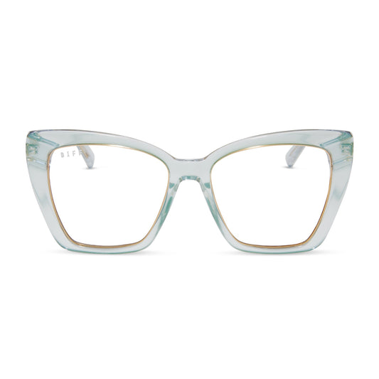 BECKY IV XS - OPALESCENT TURQUOISE + PRESCRIPTION GLASSES