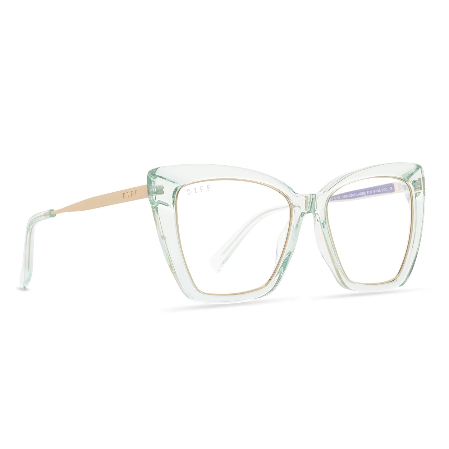 BECKY IV XS - SOFT LAGOON CRYSTAL + PRESCRIPTION GLASSES