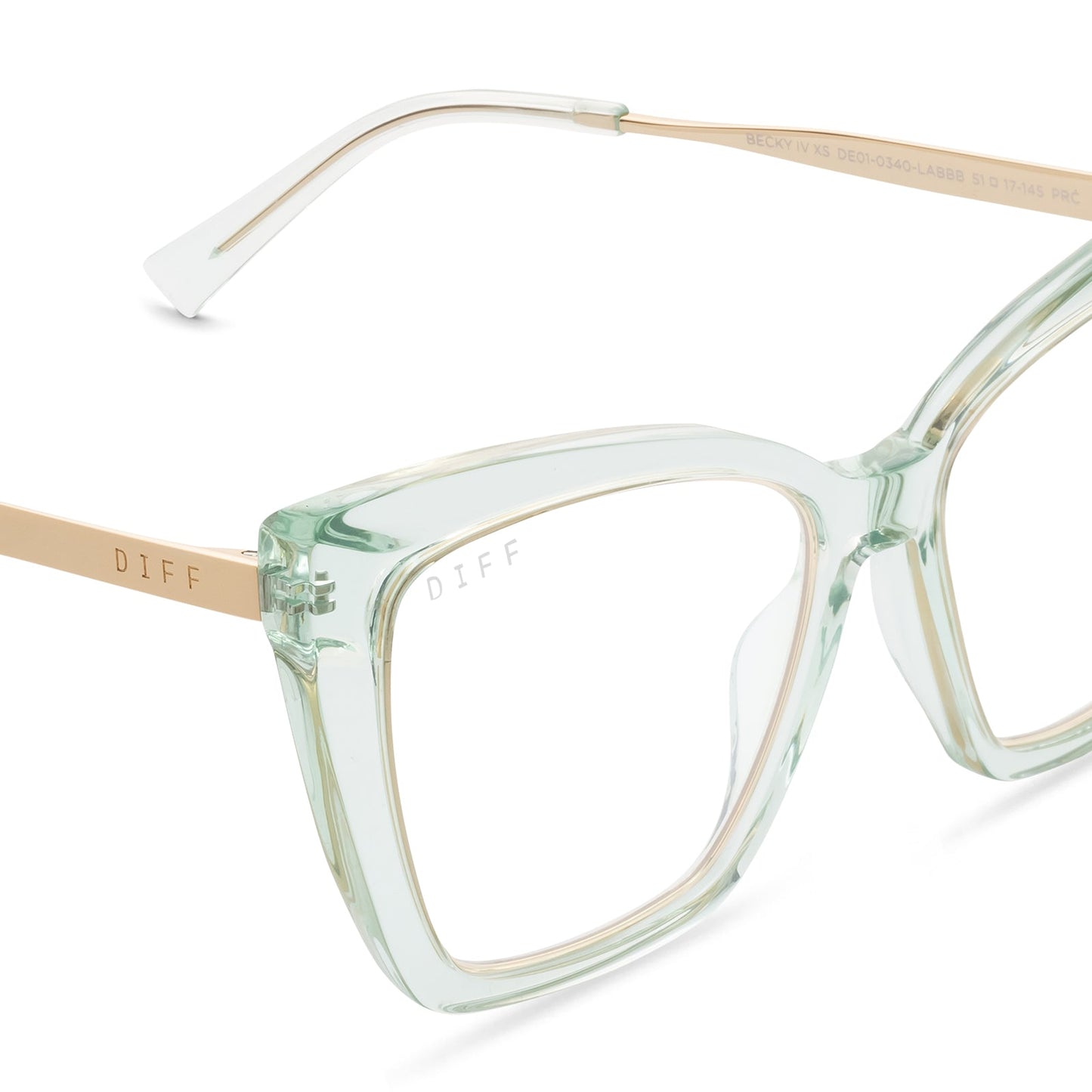 BECKY IV XS - SOFT LAGOON CRYSTAL + PRESCRIPTION GLASSES