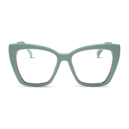 BECKY IV XS - STEEL TEAL + PRESCRIPTION GLASSES