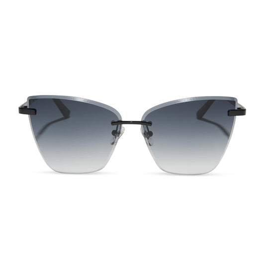 BECKY V - BLACK + GREY GRADIENT SUNGLASSES