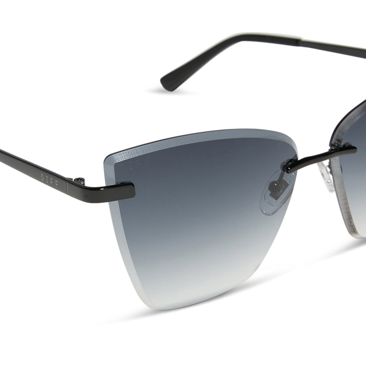 BECKY V - BLACK + GREY GRADIENT SUNGLASSES