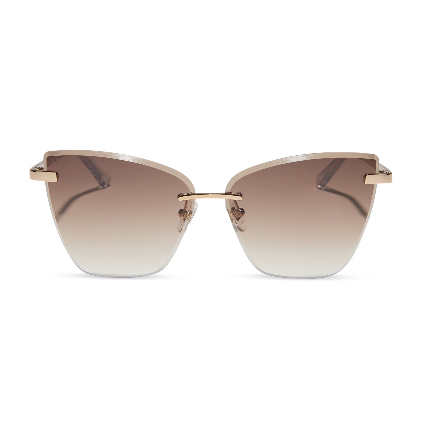 BECKY V - GOLD + BROWN GRADIENT SUNGLASSES