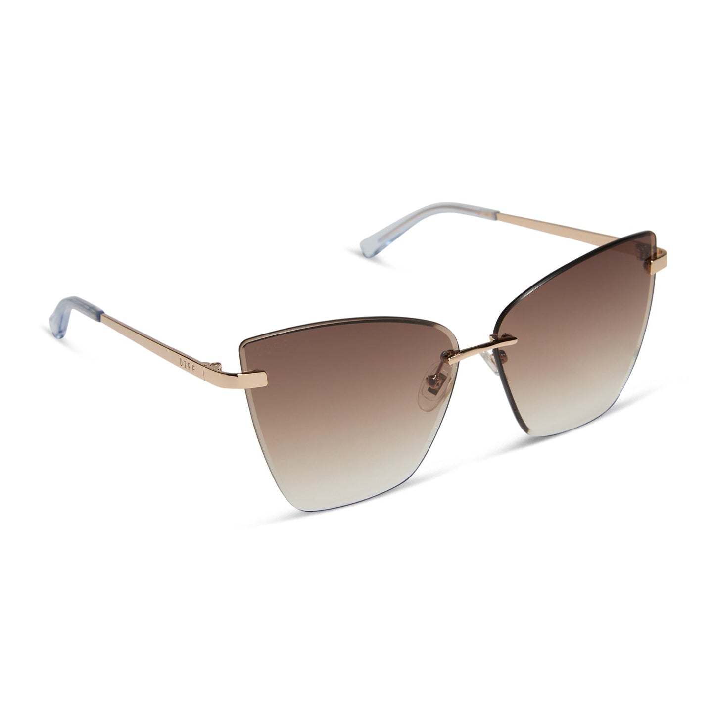 BECKY V - GOLD + BROWN GRADIENT SUNGLASSES