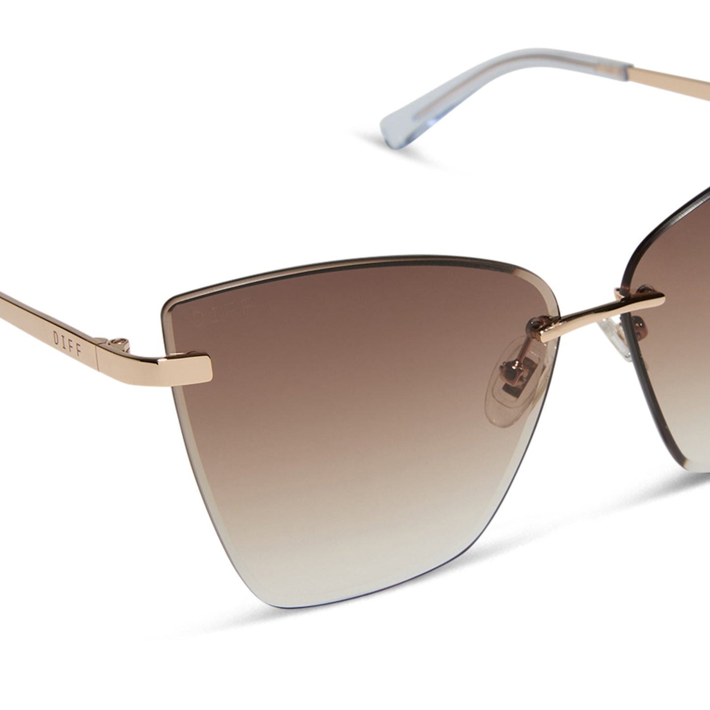 BECKY V - GOLD + BROWN GRADIENT SUNGLASSES