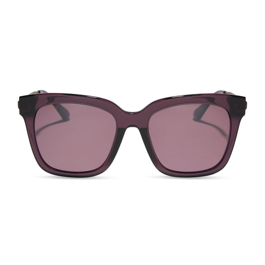 BELLA - AUBERGINE + AUBERGINE W SILVER FLASH + POLARIZED SUNGLASSES