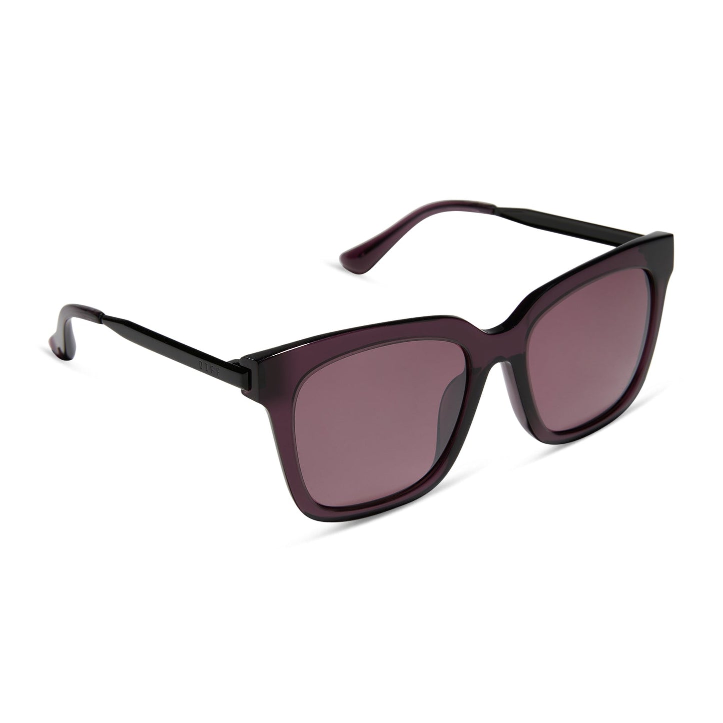 BELLA - AUBERGINE + AUBERGINE W SILVER FLASH + POLARIZED SUNGLASSES