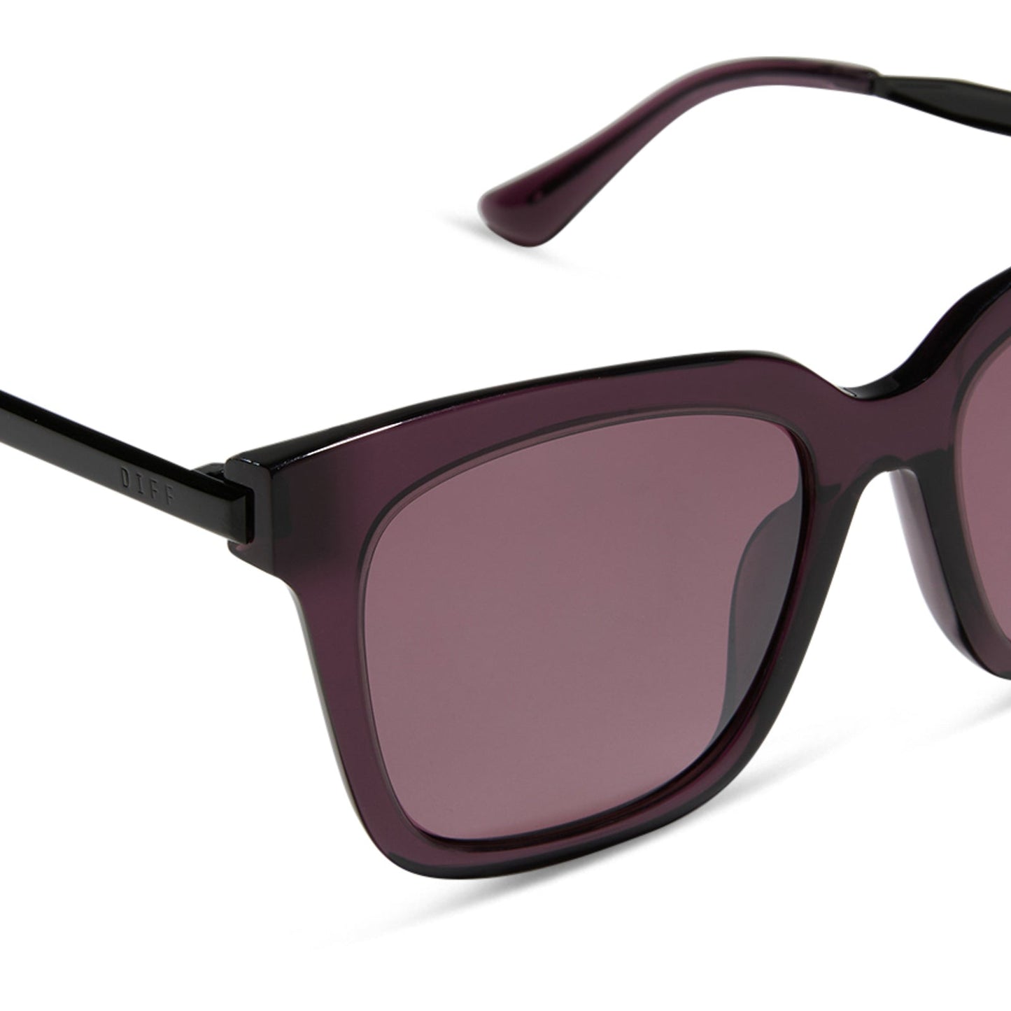 BELLA - AUBERGINE + AUBERGINE W SILVER FLASH + POLARIZED SUNGLASSES