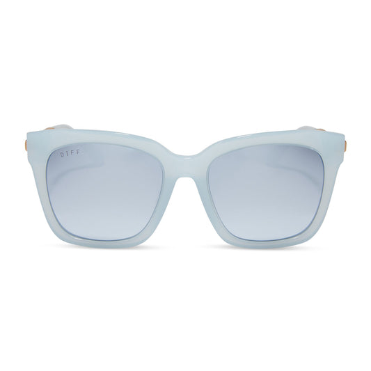 BELLA - BLUE DUST + BLUE GRADIENT FLASH SUNGLASSES