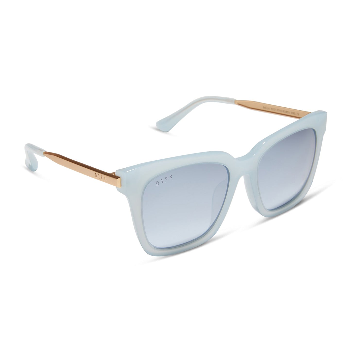 BELLA - BLUE DUST + BLUE GRADIENT FLASH SUNGLASSES