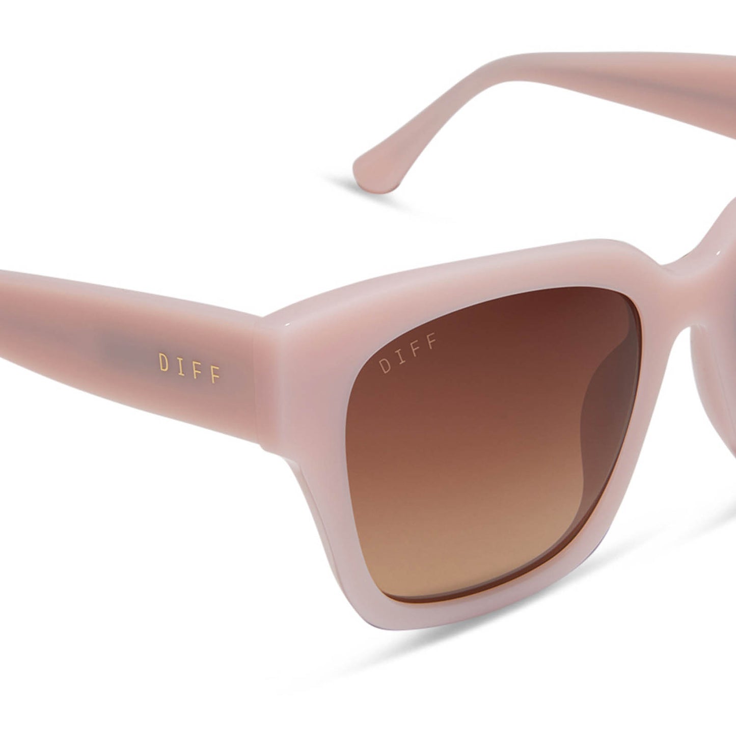 BELLA II - PINK VELVET + BROWN GRADIENT SUNGLASSES