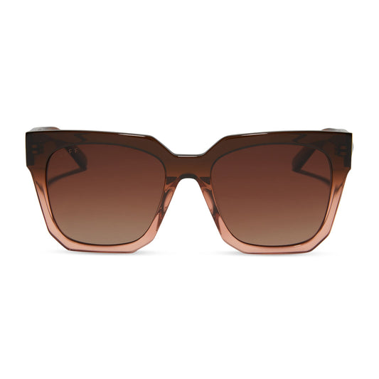 BELLA II - TAUPE OMBRE CRYSTAL + BROWN GRADIENT + POLARIZED SUNGLASSES