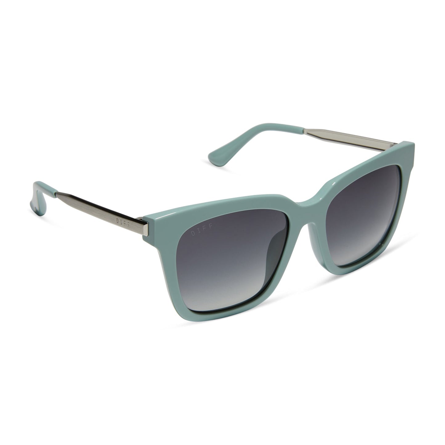 BELLA - STEEL TEAL + GREY GRADIENT SUNGLASSES