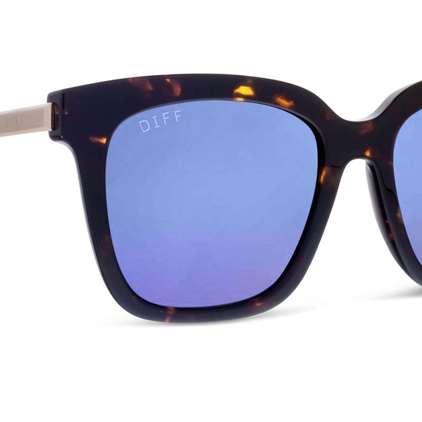 BELLA - TORTOISE + PURPLE MIRROR SUNGLASSES