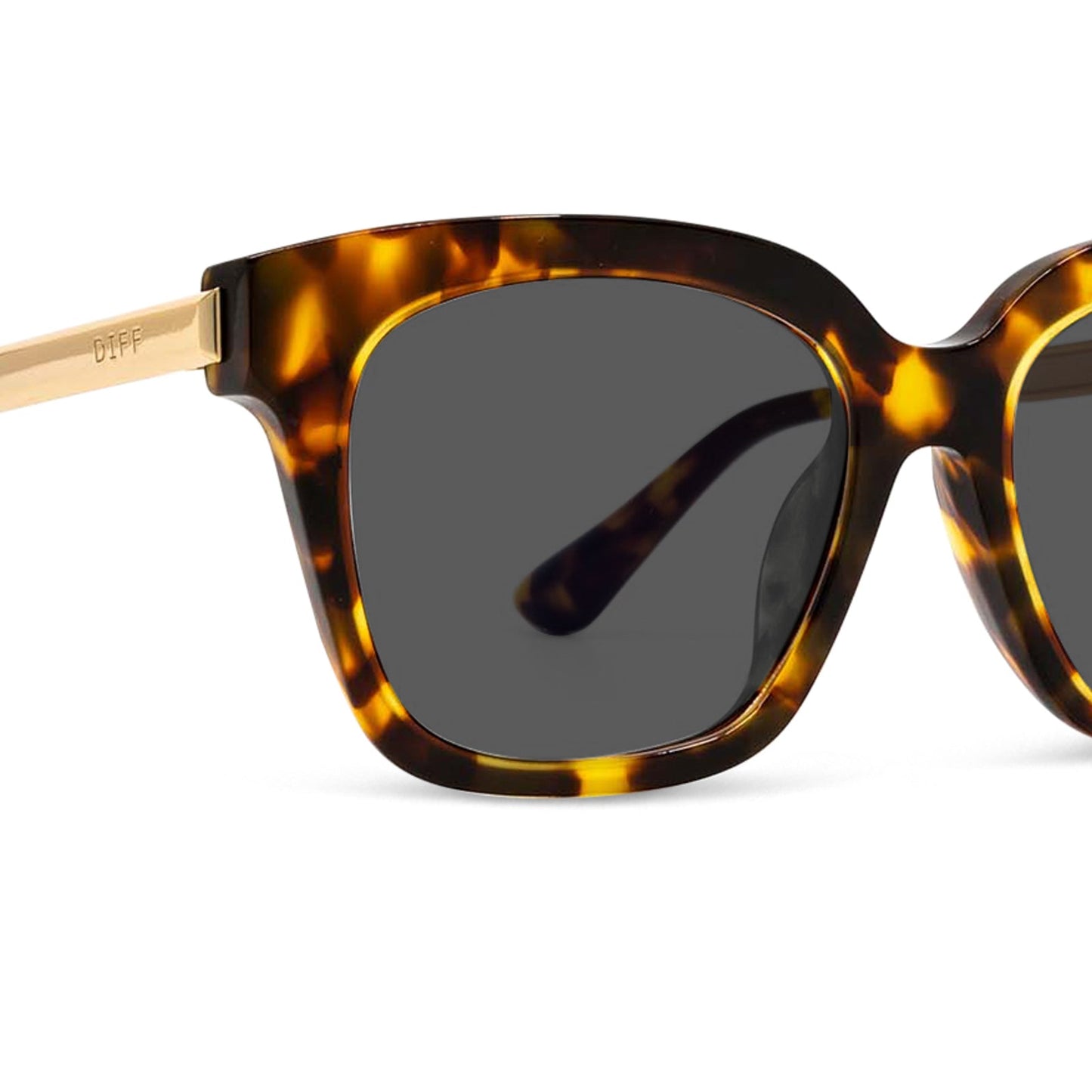 BELLA XS - AMBER TORTOISE + GREY SUNGLASSES