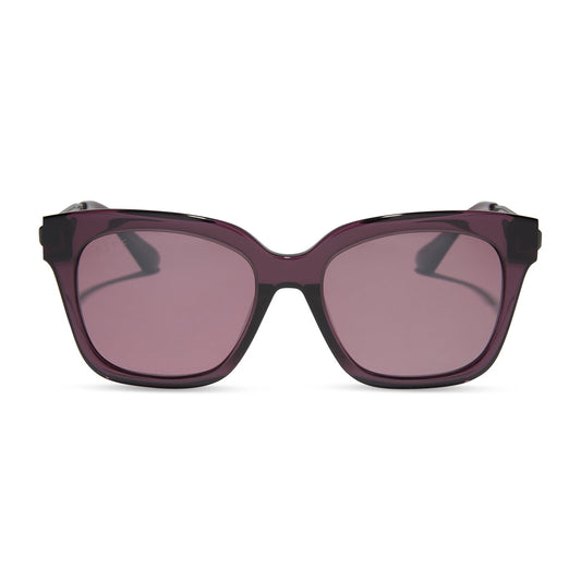 BELLA XS - AUBERGINE + AUBERGINE W SILVER FLASH + POLARIZED SUNGLASSES