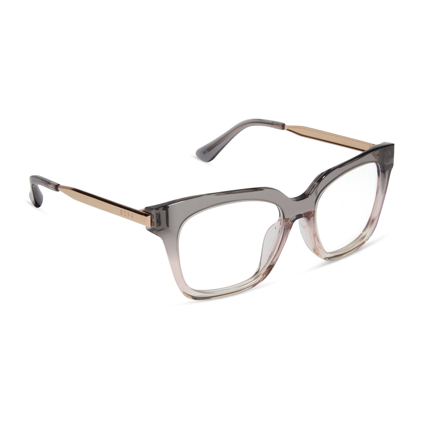 BELLA XS - SMOKE ROSE CRYSTAL OMBRE + PRESCRIPTION GLASSES