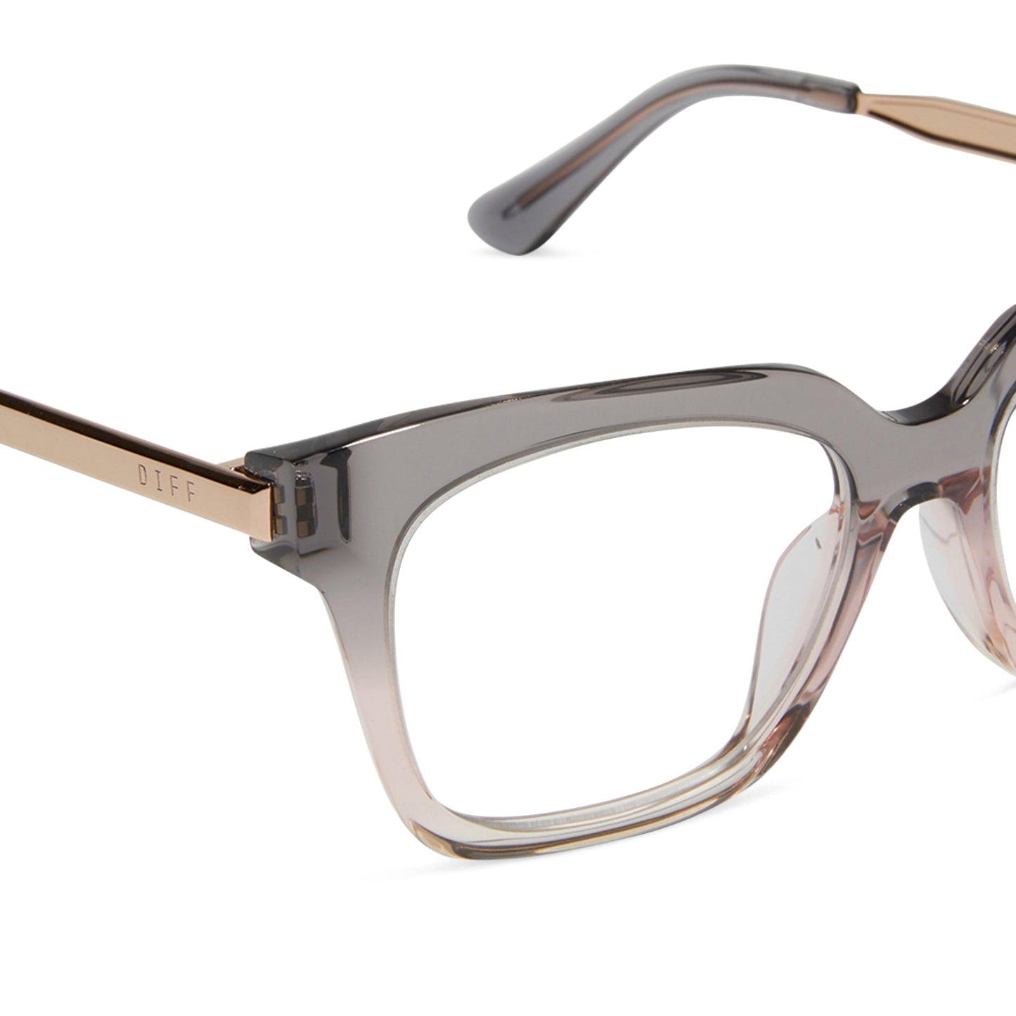 BELLA XS - SMOKE ROSE CRYSTAL OMBRE + PRESCRIPTION GLASSES