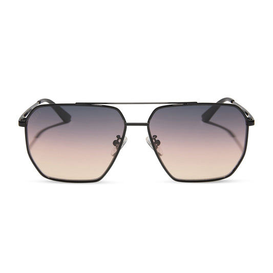 BERKELY - BLACK + TWILIGHT GRADIENT SUNGLASSES