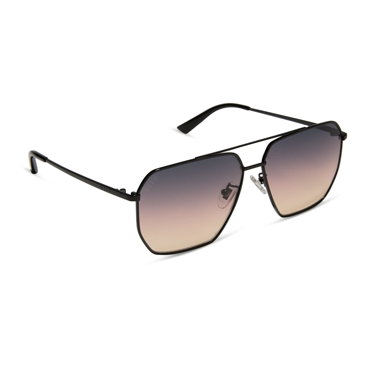 BERKELY - BLACK + TWILIGHT GRADIENT SUNGLASSES