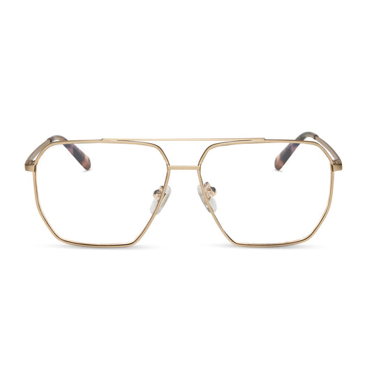 BERKELY - BRUSHED GOLD + PRESCRIPTION GLASSES