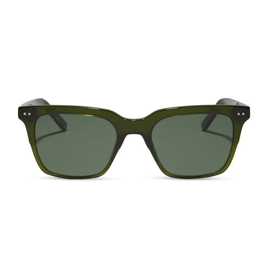 BILLIE - DARK OLIVE CRYSTAL + G15 + POLARIZED SUNGLASSES