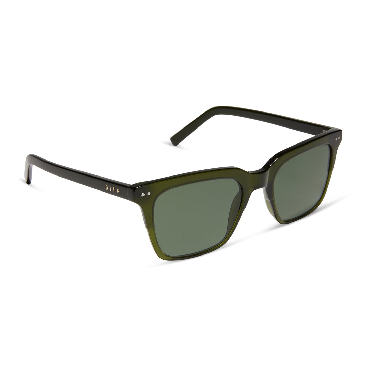 BILLIE - DARK OLIVE CRYSTAL + G15 + POLARIZED SUNGLASSES