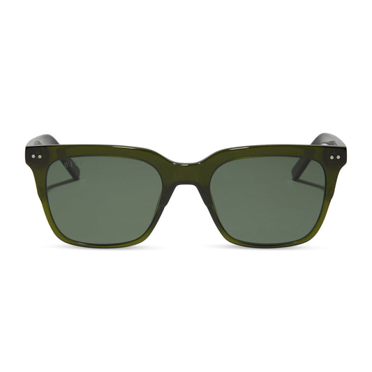 BILLIE XL - DARK OLIVE CRYSTAL + G15 + POLARIZED SUNGLASSES