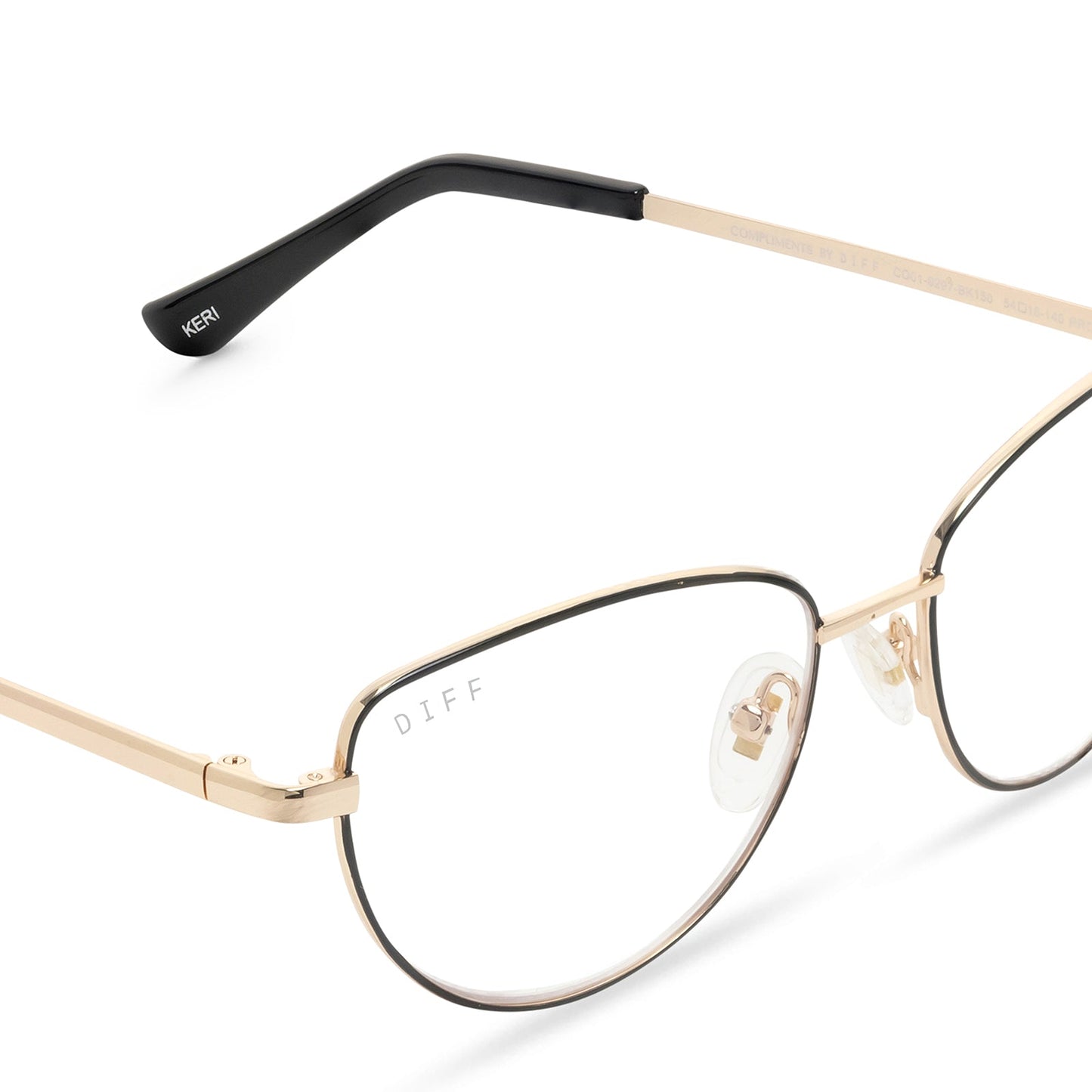 KERI - BLACK/GOLD + PRESCRIPTION GLASSES