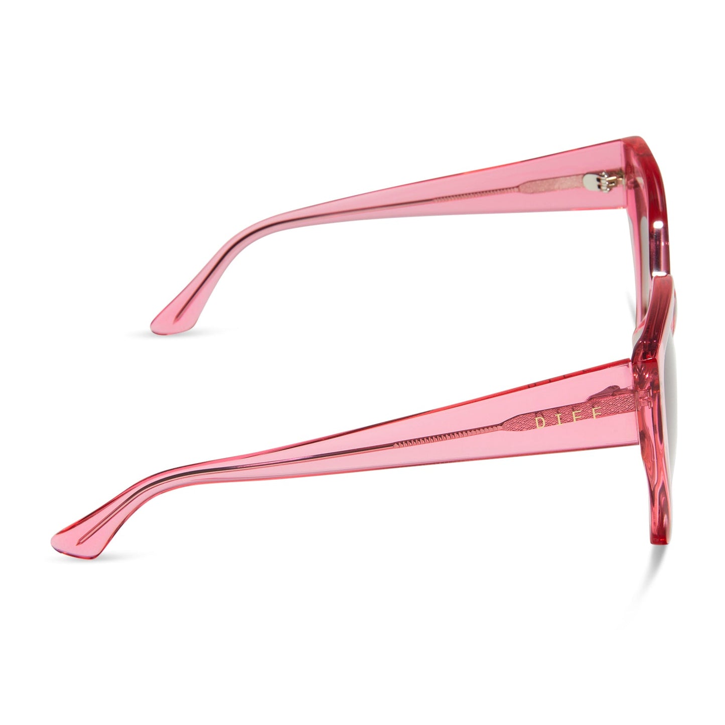 BLAIRE - CANDY PINK CRYSTAL + BROWN GRADIENT SUNGLASSES