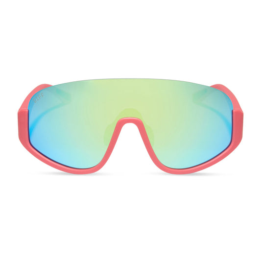 BLAZER - CORAL + TURQUOISE ICE MIRROR + POLARIZED SUNGLASSES