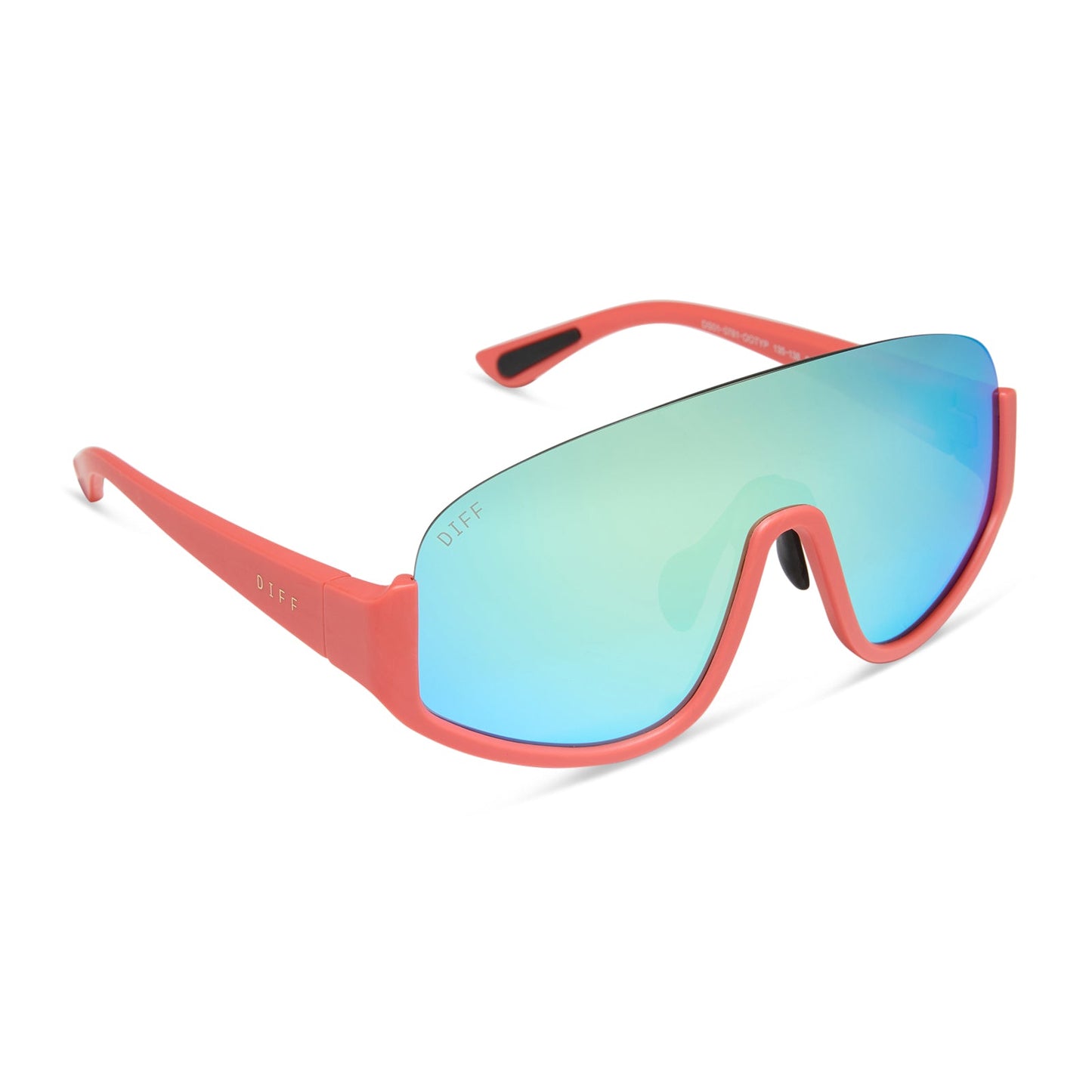 BLAZER - CORAL + TURQUOISE ICE MIRROR + POLARIZED SUNGLASSES