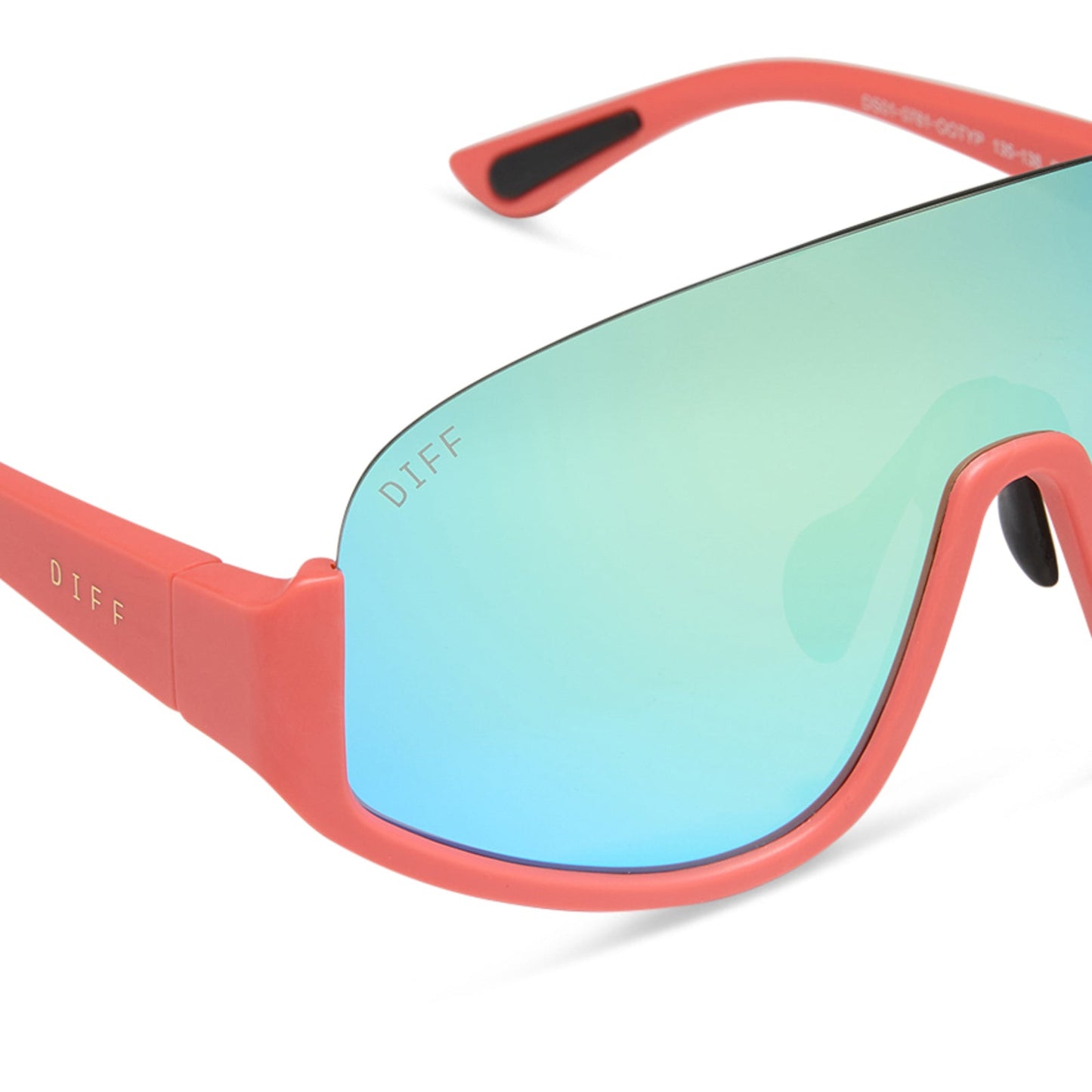 BLAZER - CORAL + TURQUOISE ICE MIRROR + POLARIZED SUNGLASSES