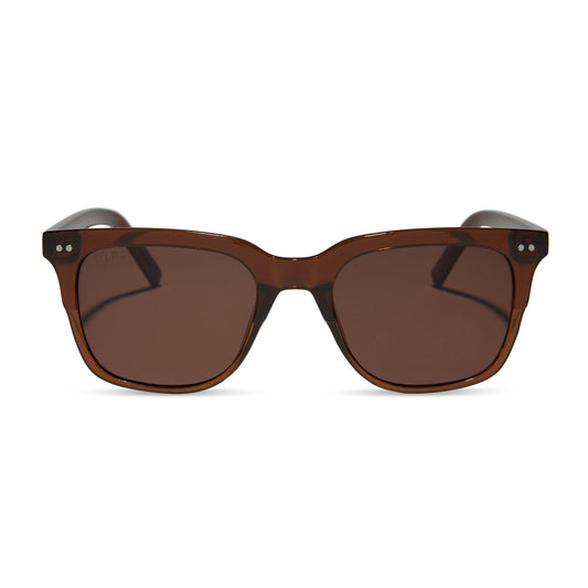 BOBBY - COGNAC CRYSTAL + BROWN SUNGLASSES