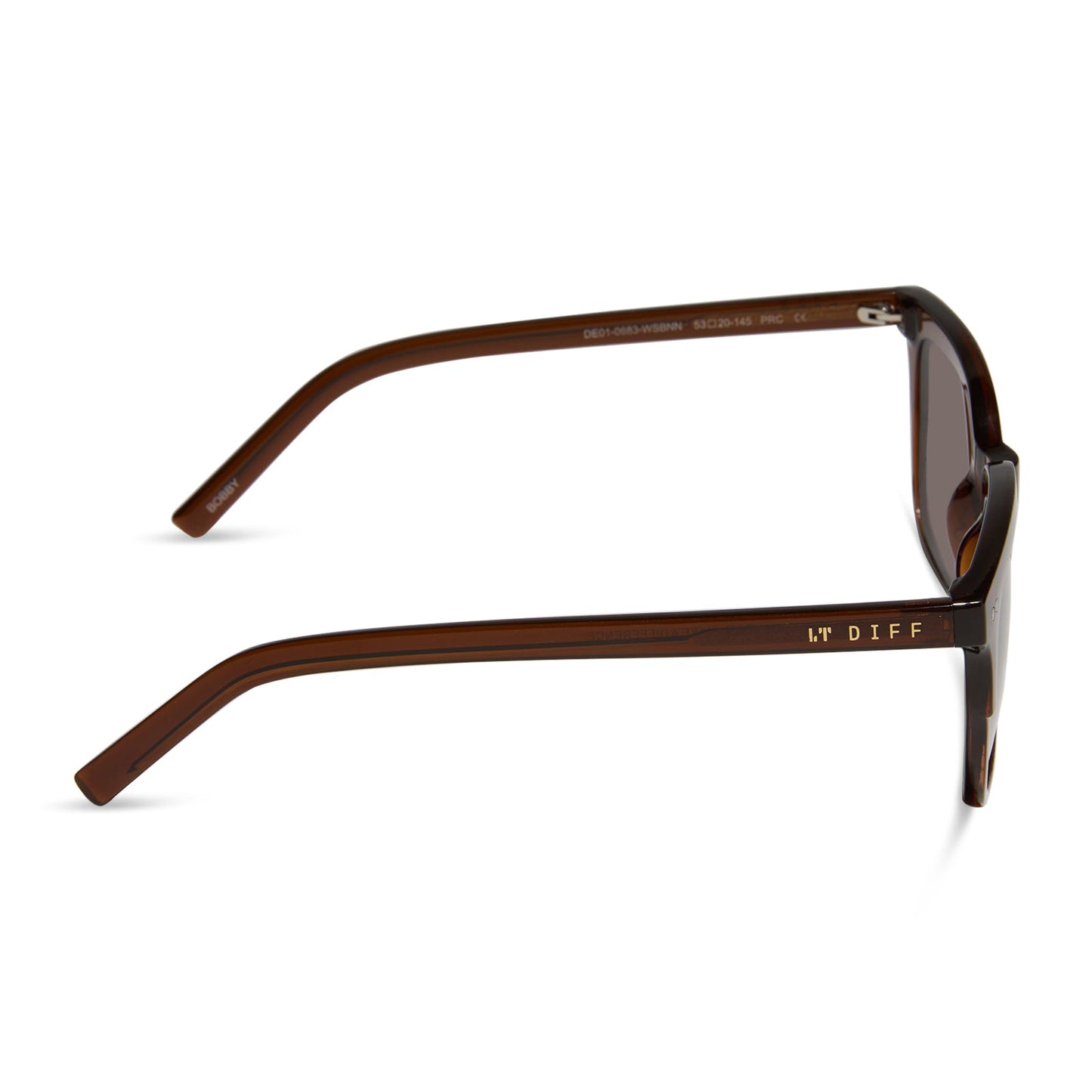 BOBBY - COGNAC CRYSTAL + BROWN SUNGLASSES