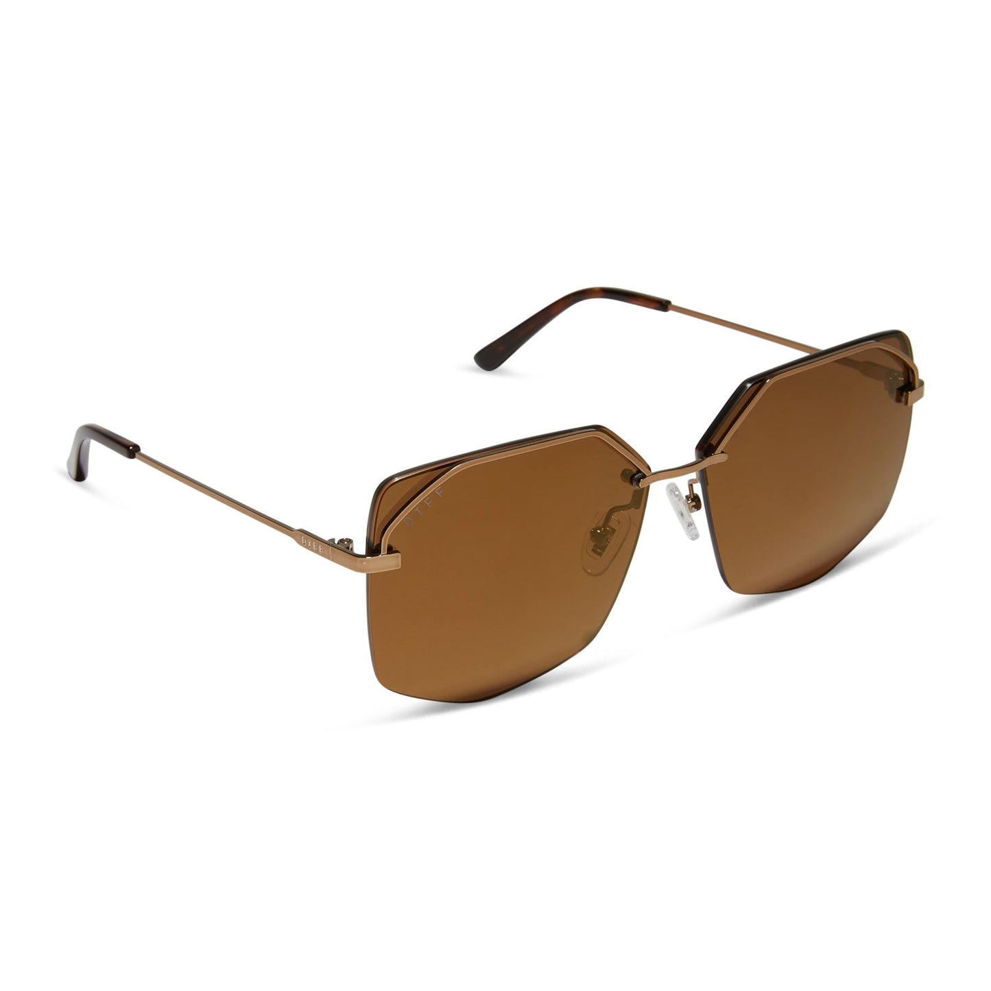 BREE - COPPER METAL + BROWN GOLD FLASH + POLARIZED SUNGLASSES