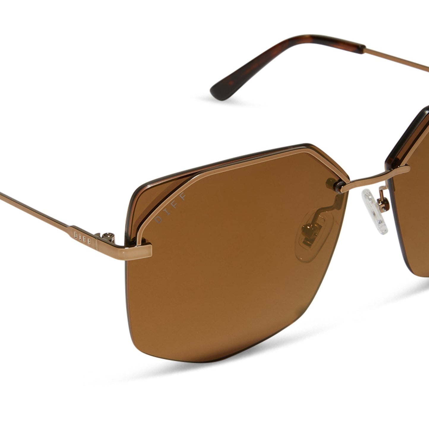 BREE - COPPER METAL + BROWN GOLD FLASH + POLARIZED SUNGLASSES