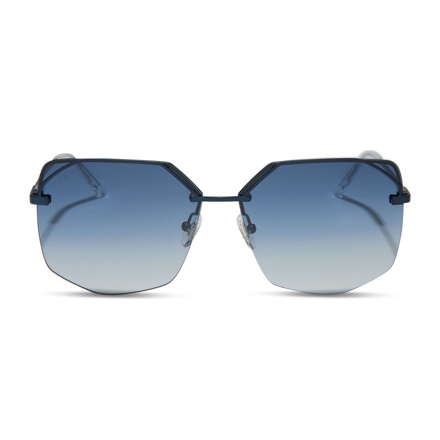 BREE - DEEP NAVY METAL + AEGEAN BLUE FLASH SUNGLASSES