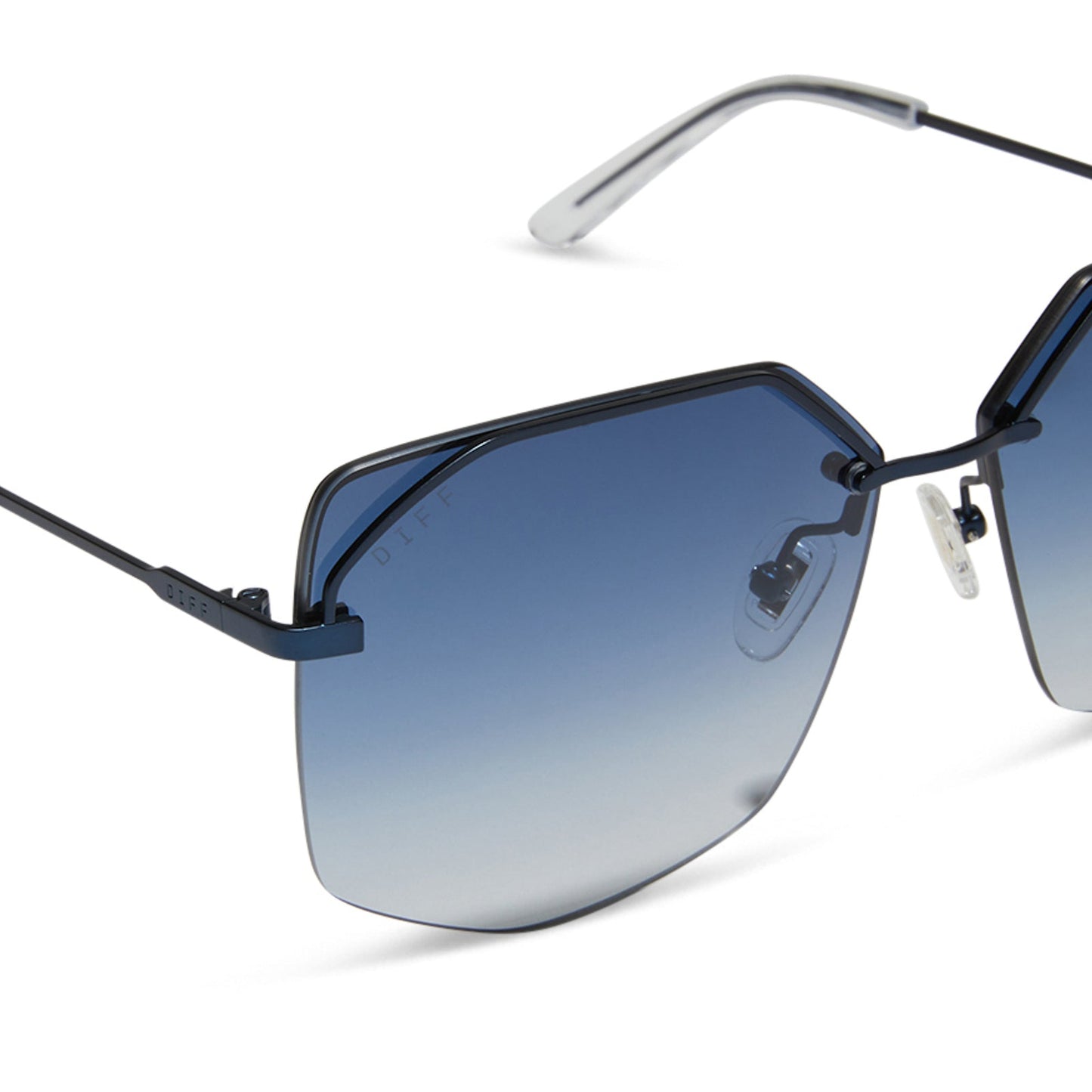 BREE - DEEP NAVY METAL + AEGEAN BLUE FLASH SUNGLASSES