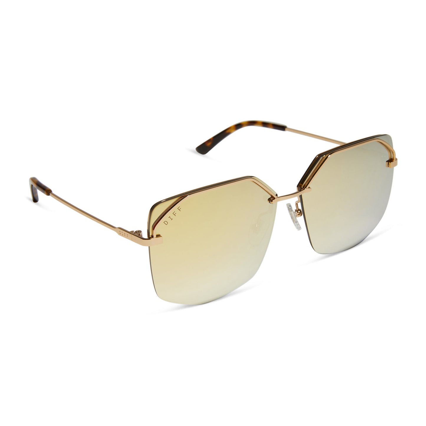 BREE - GOLD + BRILLIANT GOLD MIRROR + POLARIZED SUNGLASSES