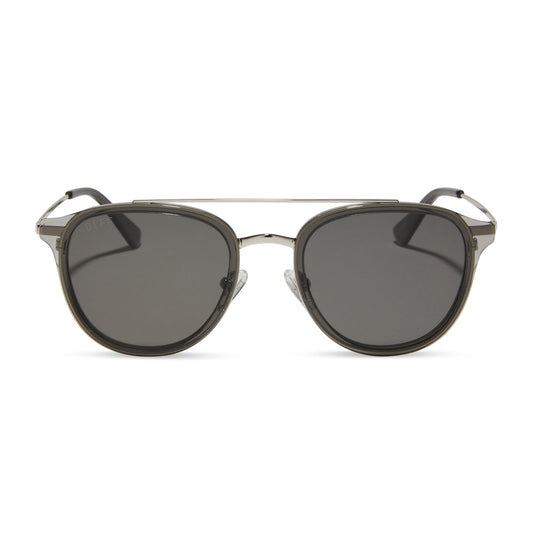 CAMDEN - BLACK SMOKE CRYSTAL + GREY + POLARIZED SUNGLASSES