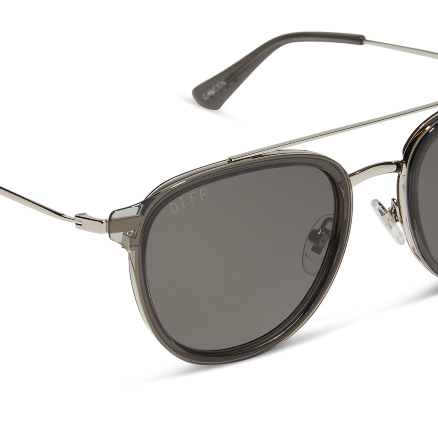 CAMDEN - BLACK SMOKE CRYSTAL + GREY + POLARIZED SUNGLASSES