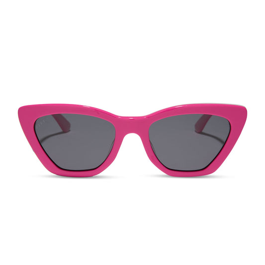 CAMILA - BRIGHT PINK + GREY + POLARIZED SUNGLASSES