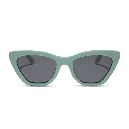 CAMILA - STEEL TEAL + GREY + POLARIZED SUNGLASSES