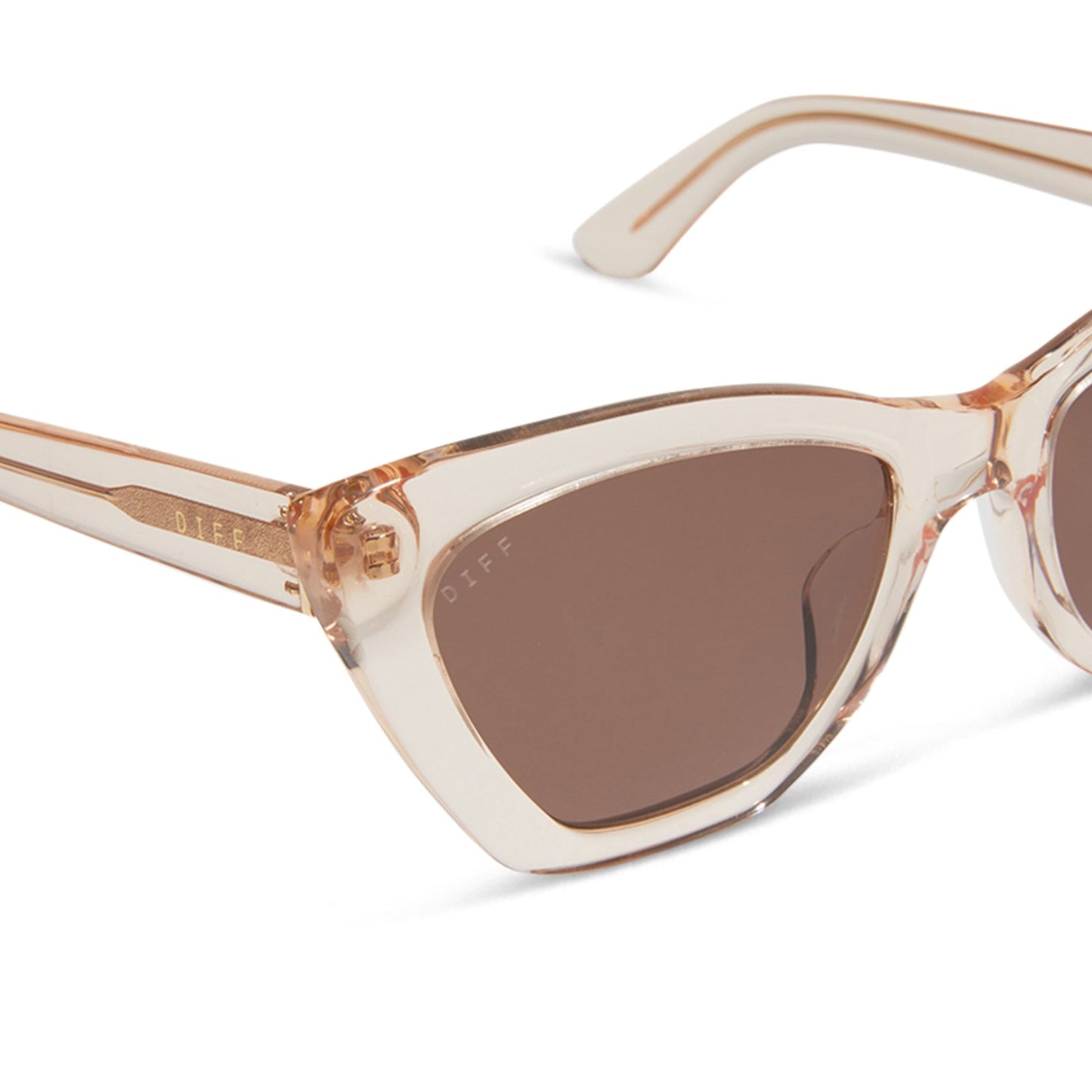 CAMILA - VINTAGE ROSE CRYSTAL + BROWN SUNGLASSES