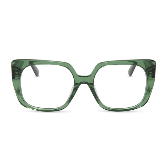 CECILIA - SAGE CRYSTAL + PRESCRIPTION GLASSES