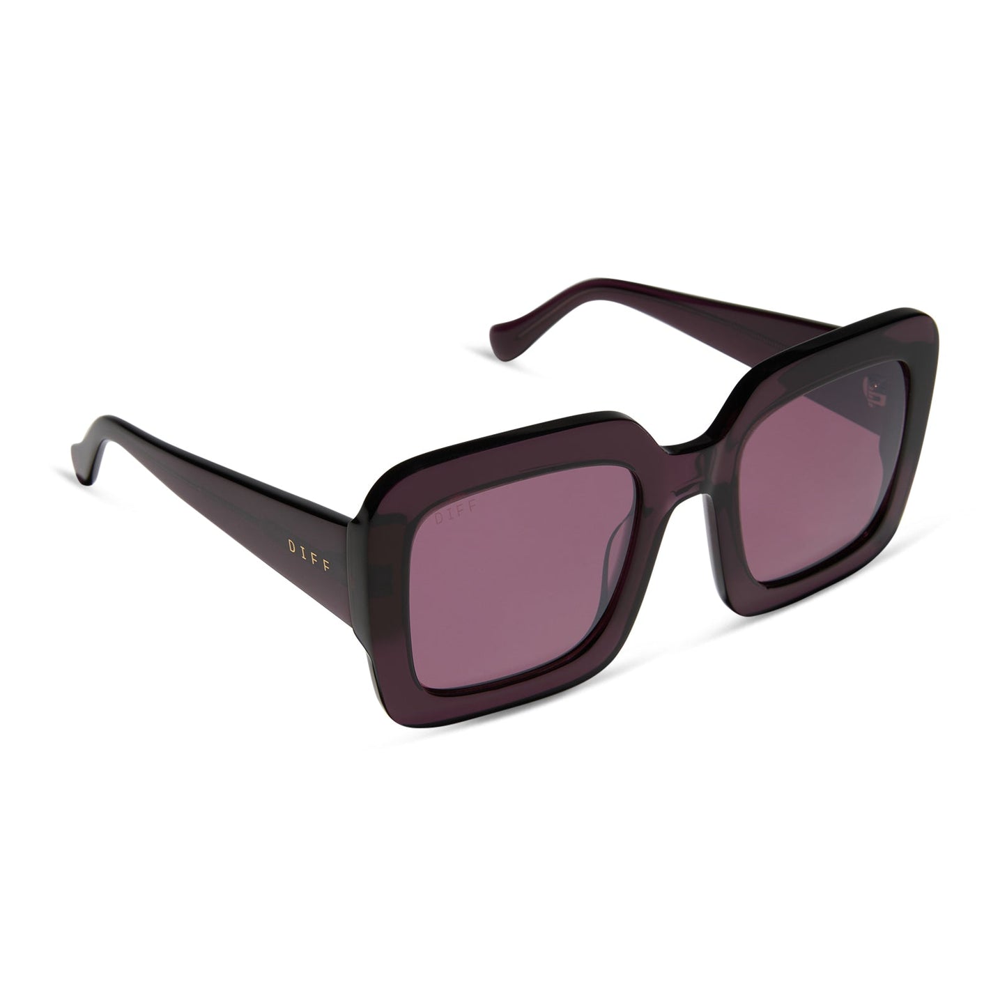 CHARISE - AUBERGINE + AUBERGINE W SILVER FLASH SUNGLASSES