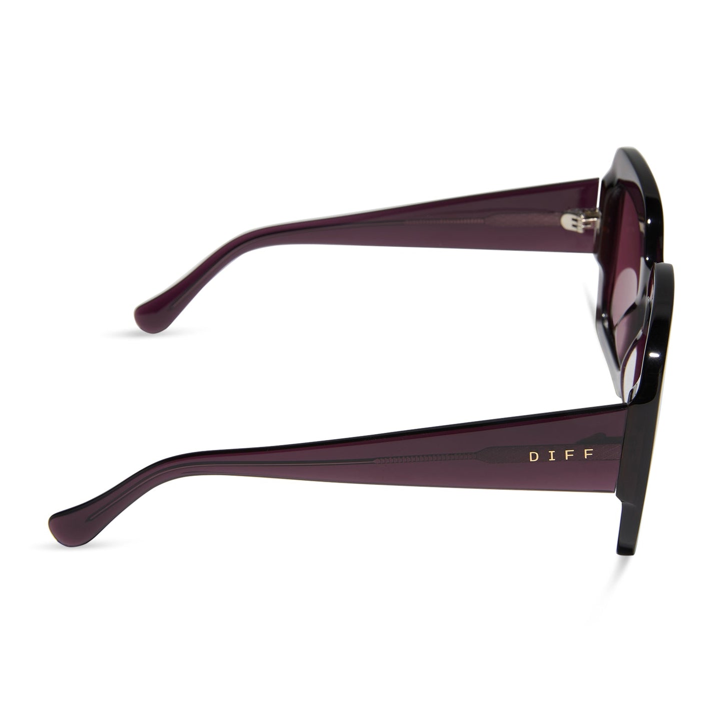 CHARISE - AUBERGINE + AUBERGINE W SILVER FLASH SUNGLASSES